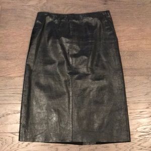 Black Leather Kenneth Cole Skirt